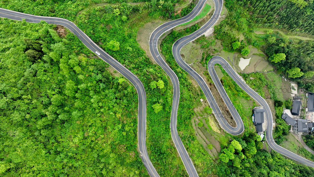 重庆酉阳初夏清晨盘山路（主预览-8513407） - 未分类 - 站酷设计师hy4262原创素材 - 站酷ZCOOL