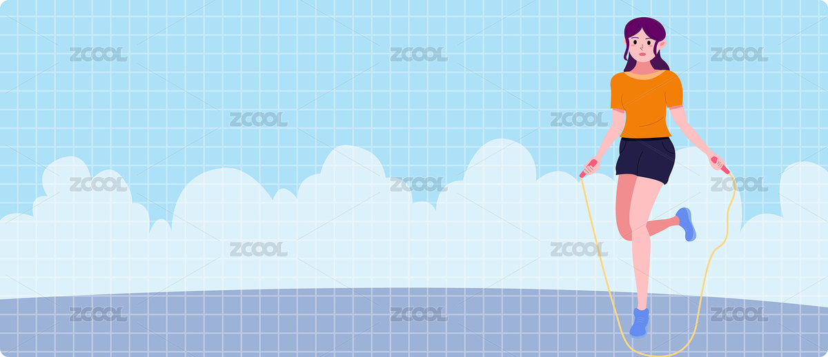 跳繩運動插圖插畫藝術(shù)設(shè)計（主預(yù)覽-5683945） - 未分類 - 站酷設(shè)計師愛畫畫的Sunny原創(chuàng)素材 - 站酷ZCOOL