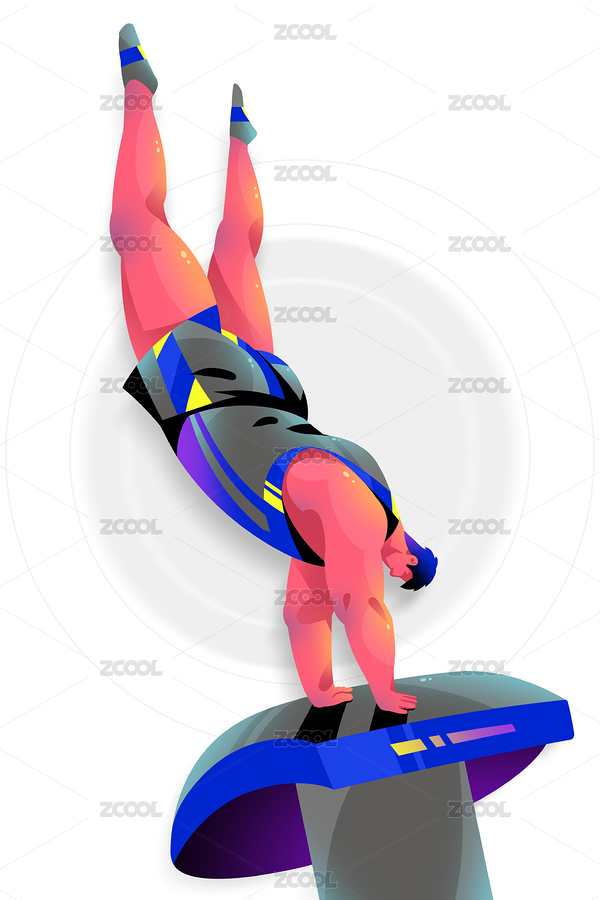 男運動員做體操跳馬的插畫（主預(yù)覽-8575389） - 未分類 - 站酷設(shè)計師亂畫的示綺原創(chuàng)素材 - 站酷ZCOOL