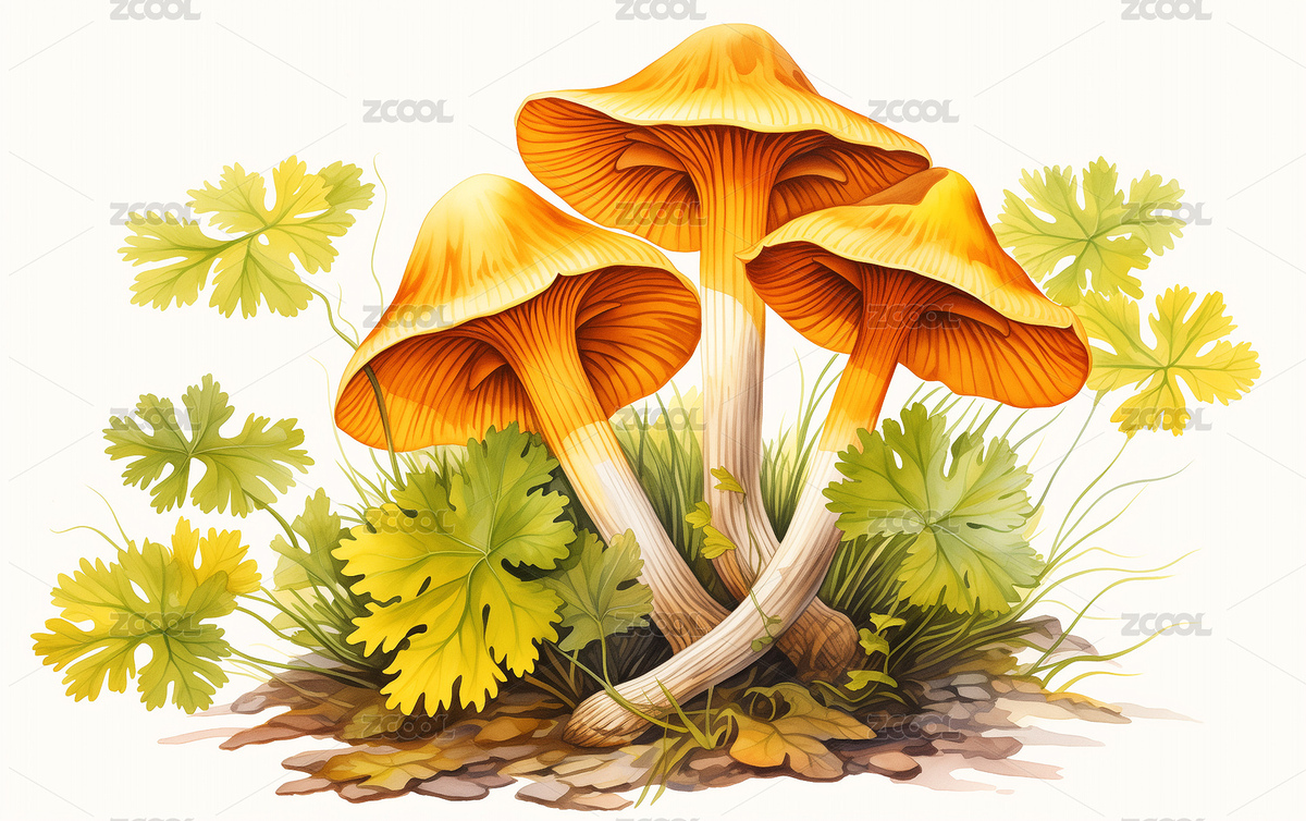 蘑菇雞油菌卡通插畫(huà)（主預(yù)覽-3049657） - 未分類(lèi) - 站酷設(shè)計(jì)師曇華碎影原創(chuàng)素材 - 站酷ZCOOL