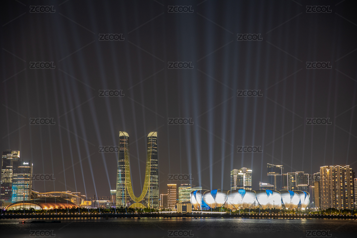 杭州亚运会灯光秀 奥体中心 杭州之门夜景（主预览-5513358） - 未分类 - 站酷设计师初小夏夏原创素材 - 站酷ZCOOL