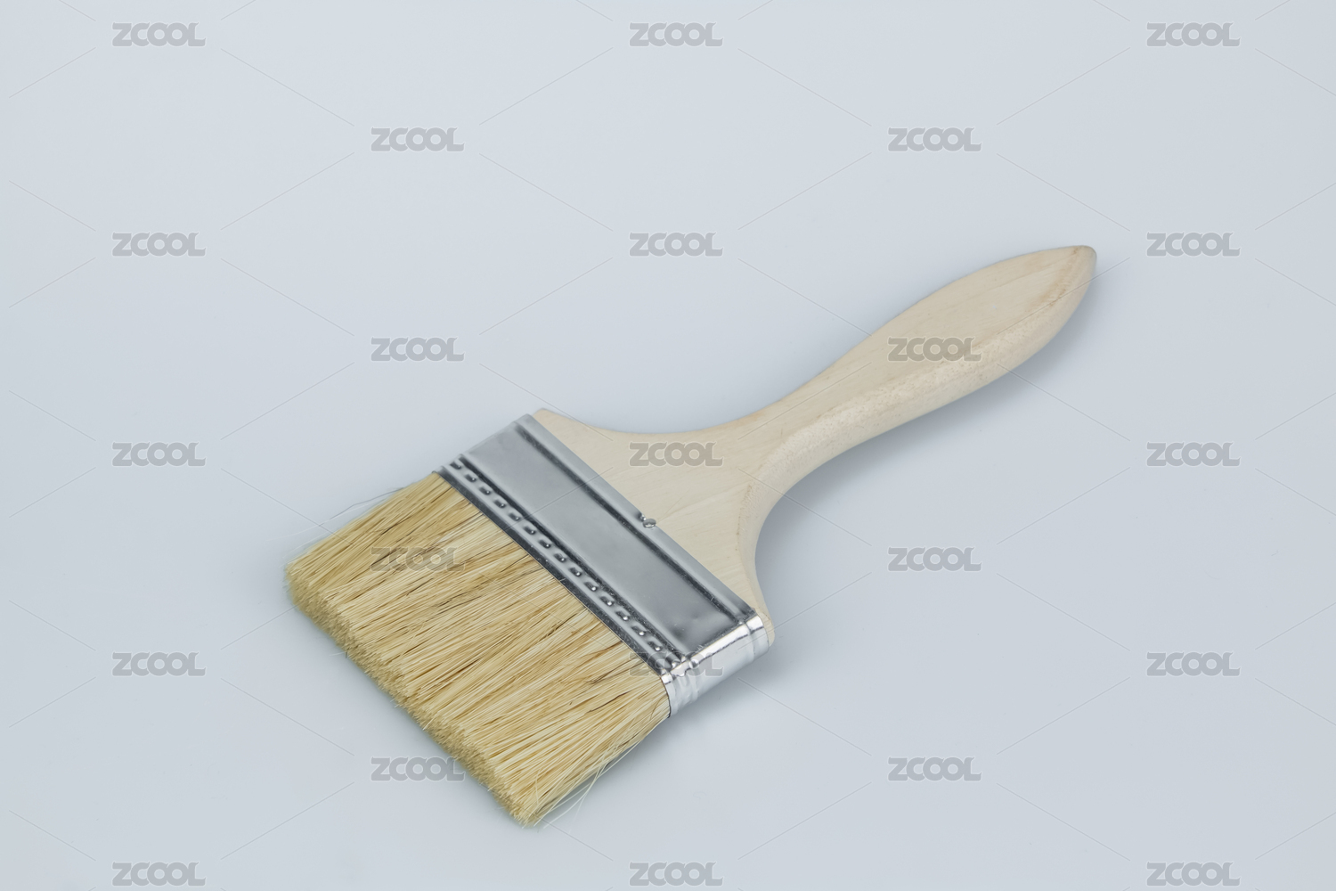 劳动涂料工具木柄软毛刷特写