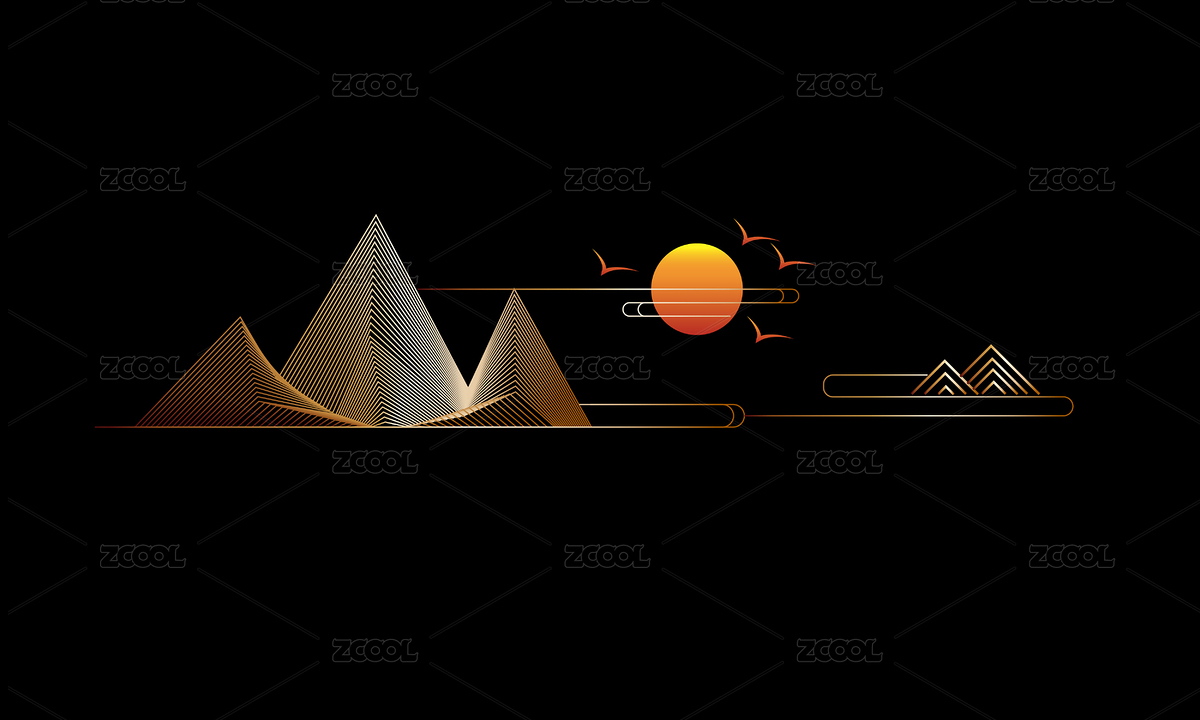 中式线性山纹祥云纹（主预览-8061367） - 未分类 - 站酷设计师快门侠yang原创素材 - 站酷ZCOOL