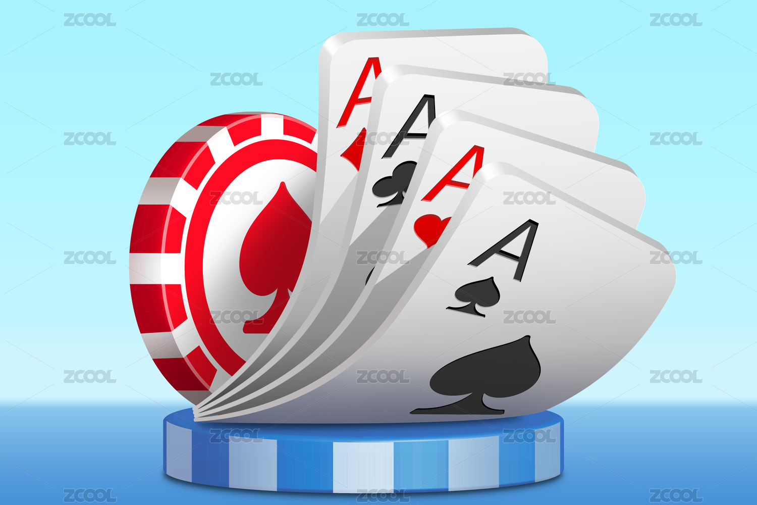 扑克牌棋牌游戏UI图标设计素材