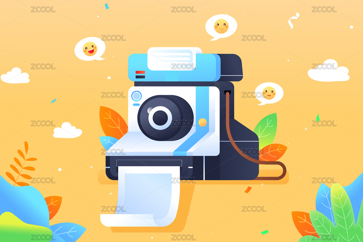 相機(jī)記錄表情矢量插畫（主預(yù)覽-4238247） - 未分類 - 站酷設(shè)計師keeein原創(chuàng)素材 - 站酷ZCOOL