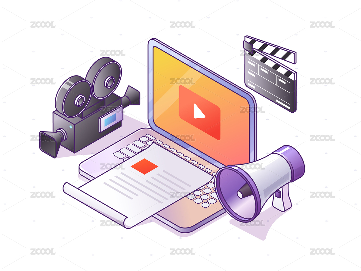 電腦和攝像機(jī)矢量扁平插畫（主預(yù)覽-2781661） - 未分類 - 站酷設(shè)計師SA九五二七原創(chuàng)素材 - 站酷ZCOOL