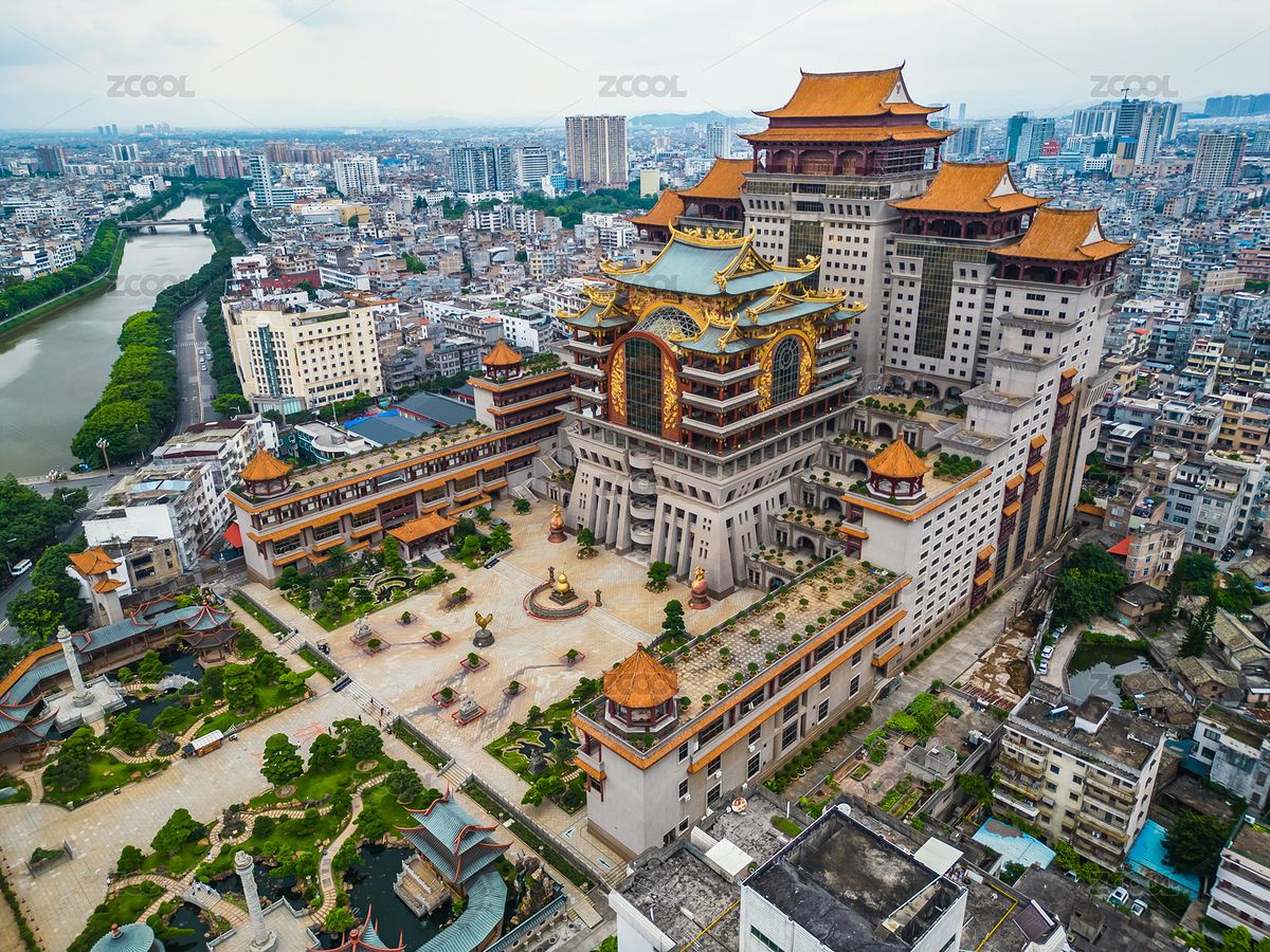 玉林云天文化城云天宫航拍（主预览-7225789） - 未分类 - 站酷设计师跨界摄影叔原创素材 - 站酷ZCOOL