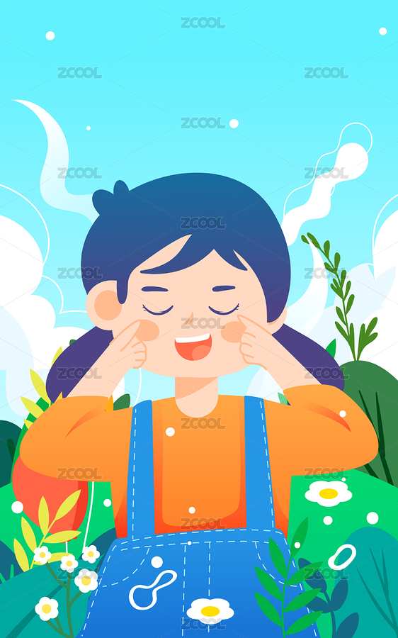 世界愛眼日小孩做眼保健操保護眼睛視力插畫（主預(yù)覽-410007） - 未分類 - 站酷設(shè)計師熊伍_原創(chuàng)素材 - 站酷ZCOOL