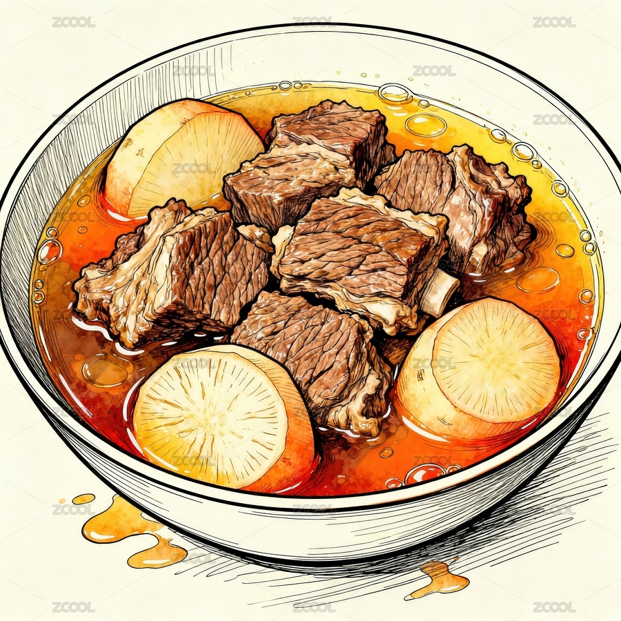 紅燒牛肉湯蘿卜燉肉（主預(yù)覽-12382709） - 未分類 - 站酷設(shè)計師Lucky2026原創(chuàng)素材 - 站酷ZCOOL