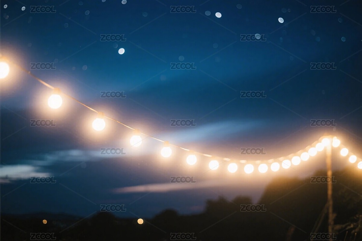 夜空下的發(fā)光串燈美景（主預覽-11667165） - 未分類 - 站酷設計師5bEcMi2gAy原創(chuàng)素材 - 站酷ZCOOL