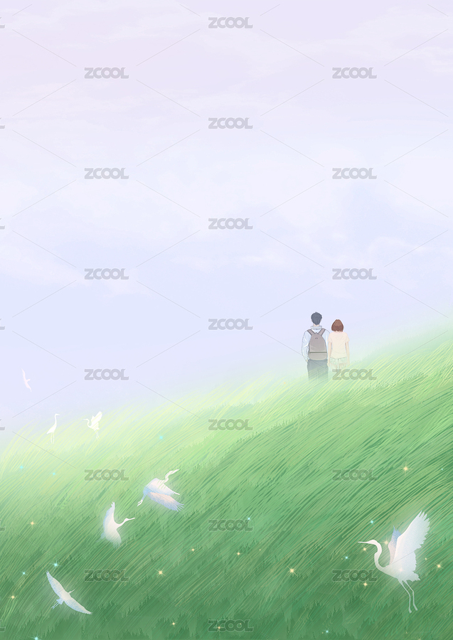 夏天高考的青年考生牽手在清風(fēng)吹過的綠色草坪山坡上許下理想志愿插畫背景海報(bào)（主預(yù)覽-5305419） - 未分類 - 站酷設(shè)計(jì)師靈魂畫師DJ藥靈兒原創(chuàng)素材 - 站酷ZCOOL