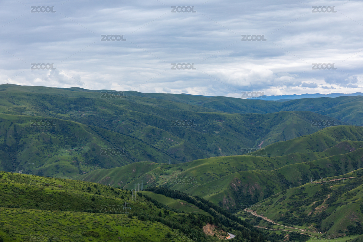 川西高原连绵不绝的绿色山脉（主预览-9569341） - 未分类 - 站酷设计师pseudo_djq原创素材 - 站酷ZCOOL