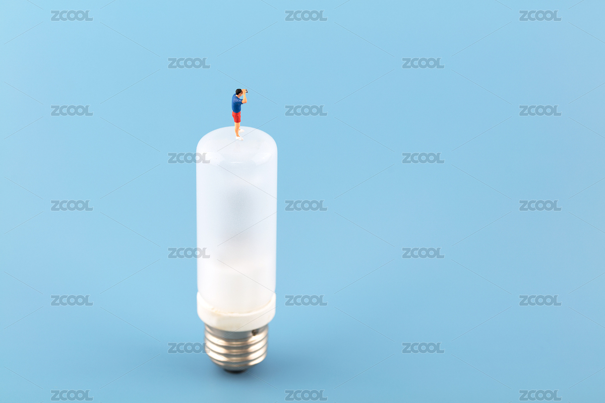 微縮創(chuàng)意燈泡上遠眺遠望（主預覽-5803146） - 未分類 - 站酷設(shè)計師小羽怪原創(chuàng)素材 - 站酷ZCOOL