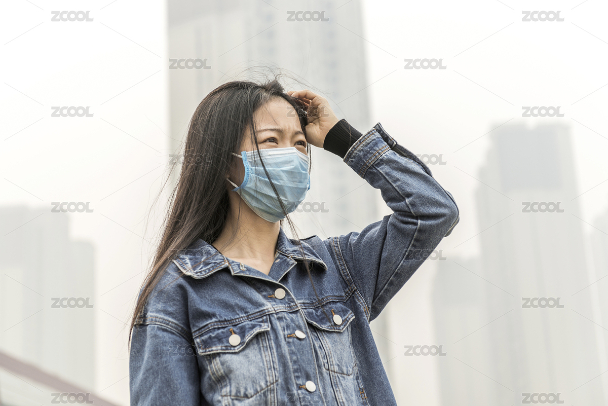 穿休閑服裝戴口罩女性（主預覽-7964282） - 未分類 - 站酷設計師雪天的故事原創(chuàng)素材 - 站酷ZCOOL