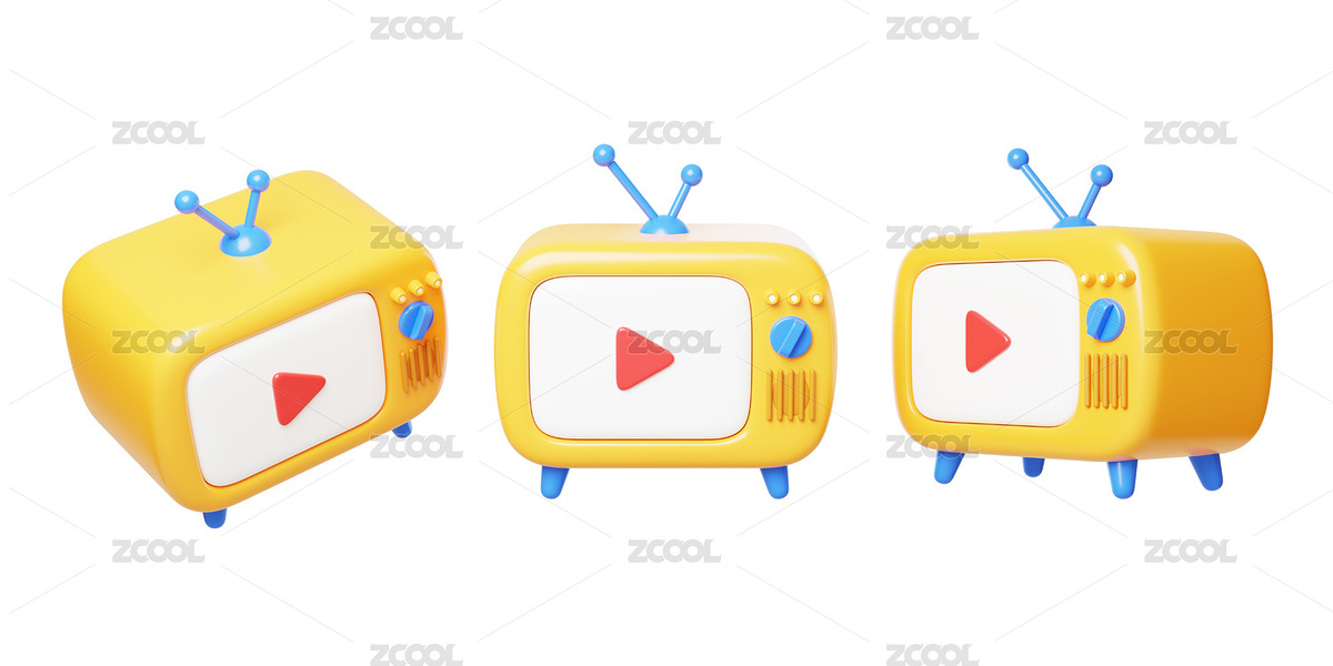 影視傳媒節(jié)目頻道電視機(jī)3D（主預(yù)覽-5858080） - 未分類 - 站酷設(shè)計(jì)師Miruis原創(chuàng)素材 - 站酷ZCOOL