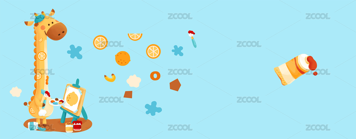 長(zhǎng)頸鹿畫(huà)家和檸檬（主預(yù)覽-1936003） - 未分類(lèi) - 站酷設(shè)計(jì)師孢子菌原創(chuàng)素材 - 站酷ZCOOL