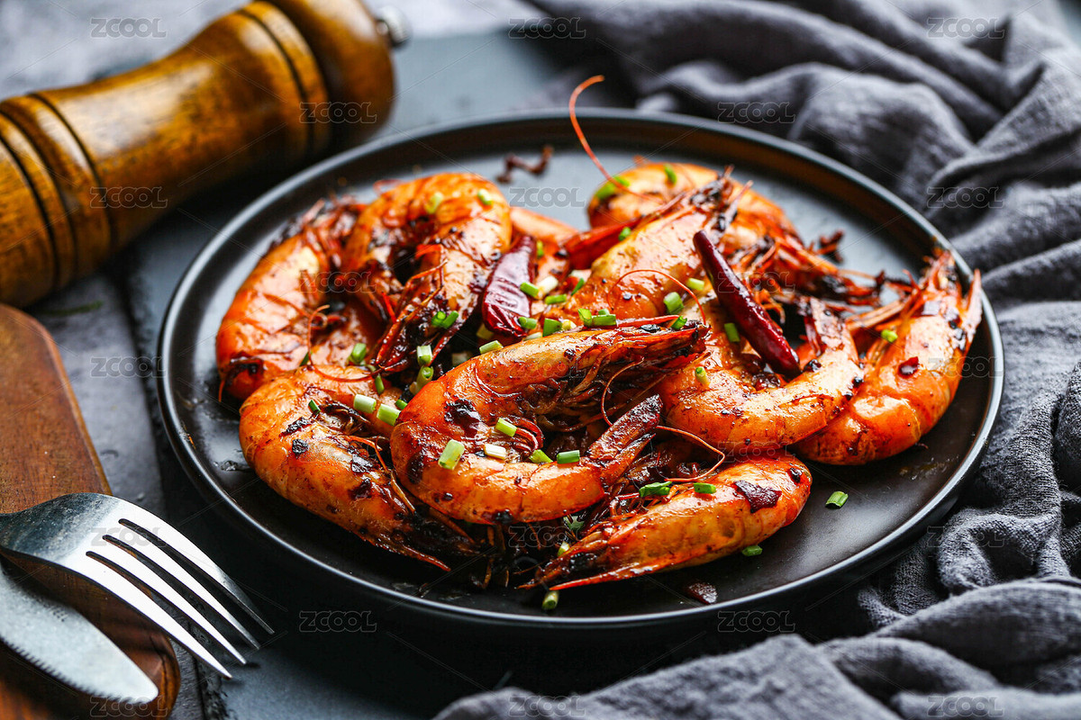 油燜大蝦烤蝦放在黑色盤子里（主預(yù)覽-4963520） - 未分類 - 站酷設(shè)計師沉默的螺旋JN原創(chuàng)素材 - 站酷ZCOOL