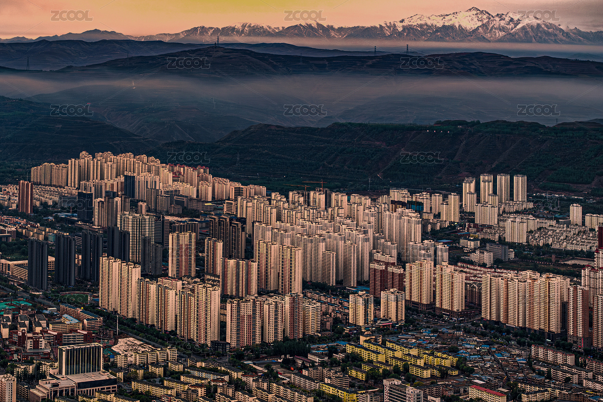 中国青海省西宁市清晨景观（主预览-12623024） - 未分类 - 站酷设计师XW611028原创素材 - 站酷ZCOOL