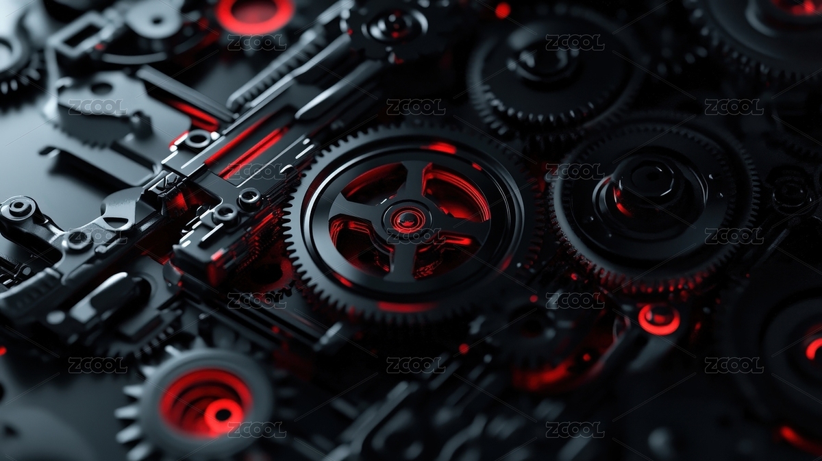 精密机械齿轮暗红光芒（主预览-5813671） - 未分类 - 站酷设计师云眸视觉原创素材 - 站酷ZCOOL