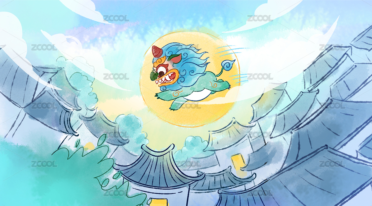 驅(qū)趕年獸過除夕（主預(yù)覽-4900958） - 未分類 - 站酷設(shè)計師LeoKong大兒童原創(chuàng)素材 - 站酷ZCOOL