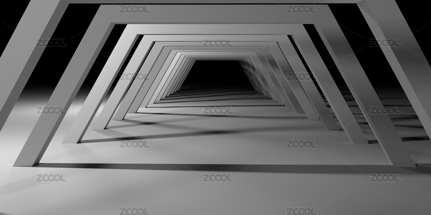 Trapezoidal structure scene