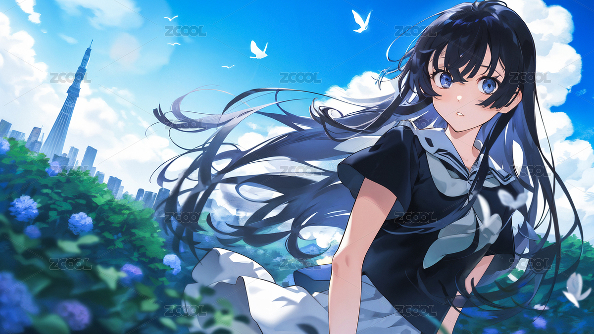 草丛中的女孩（主预览-8589269） - 未分类 - 站酷设计师吉光片影原创素材 - 站酷ZCOOL