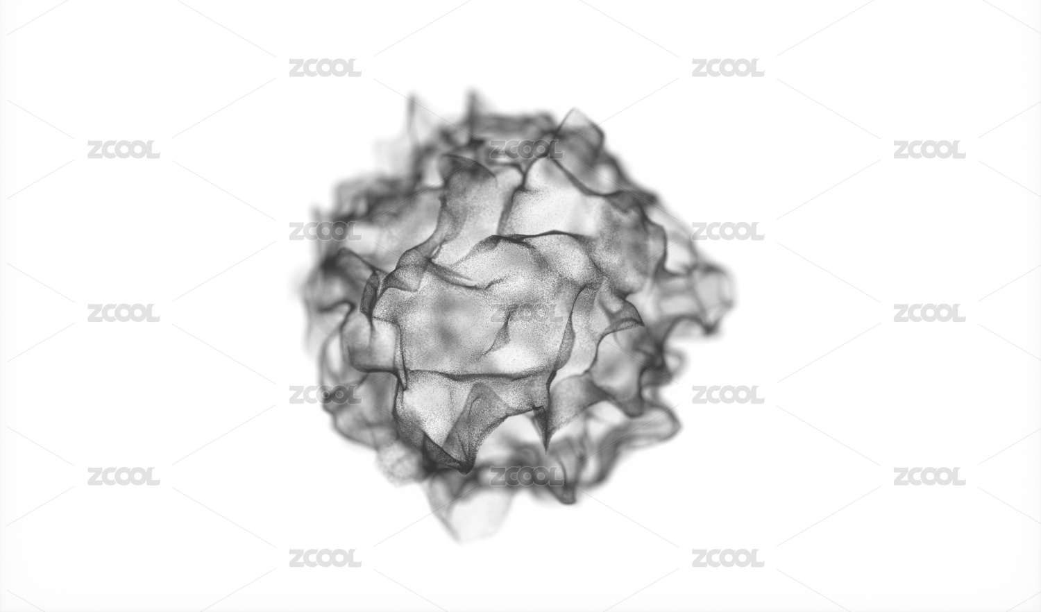 空间中飞舞的黑色细小粒子 三维渲染
