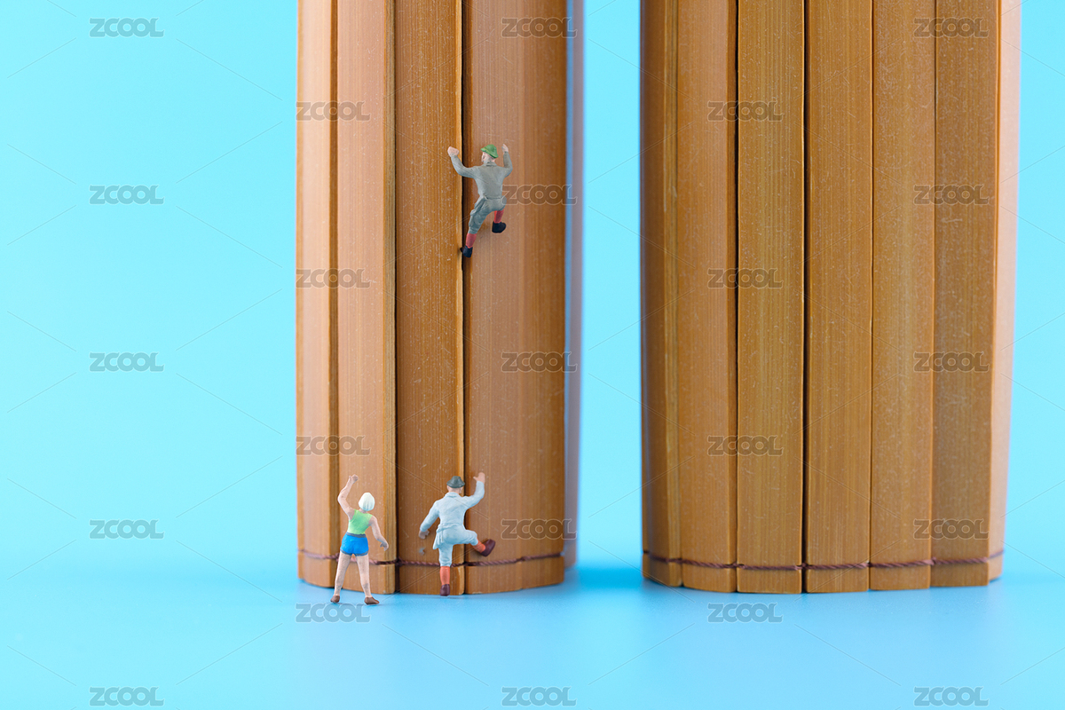 微缩创意攀岩者攀登传统竹简（主预览-8327022） - 未分类 - 站酷设计师小羽怪原创素材 - 站酷ZCOOL