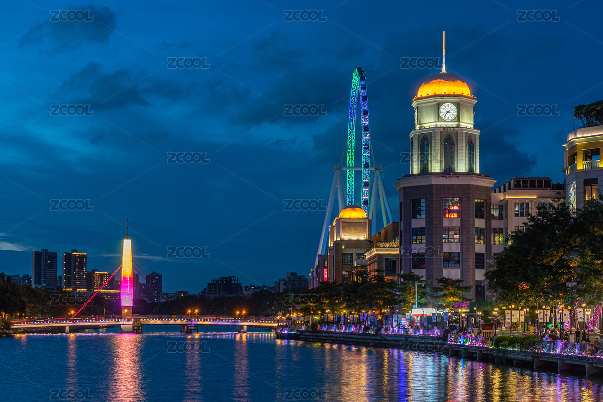 广东中山市岐江两岸城市建筑繁华夜景（主预览-8689999） - 未分类 - 站酷设计师AdolescentChat原创素材 - 站酷ZCOOL