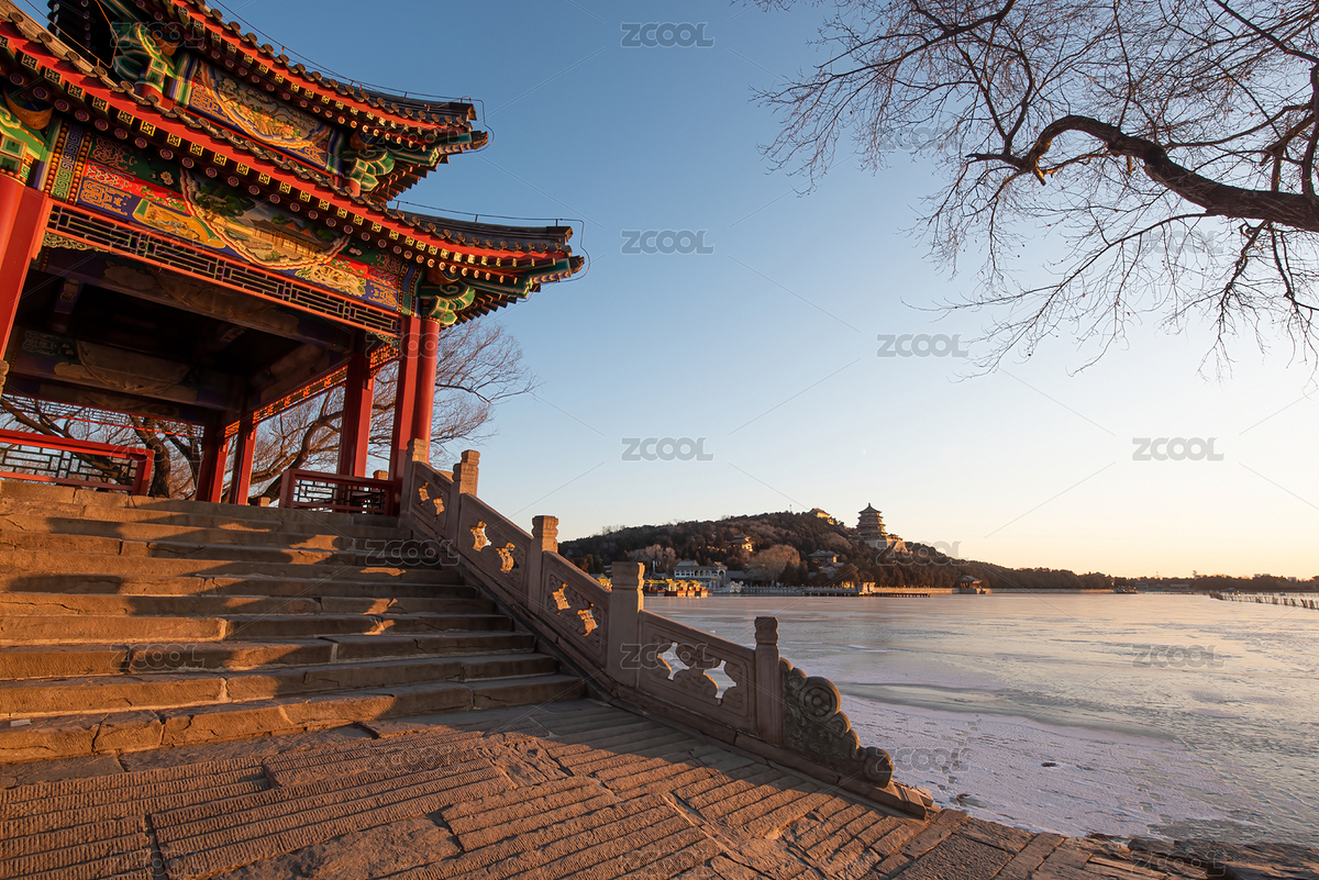 清晨的中国北京颐和园西堤练桥和佛香阁（主预览-7774519） - 未分类 - 站酷设计师PeterMM原创素材 - 站酷ZCOOL