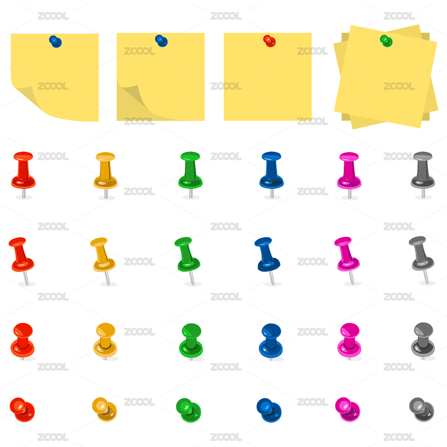 各種便簽紙與圖釘插畫素材矢量圖（主預(yù)覽-4605974） - 未分類 - 站酷設(shè)計(jì)師tshooter原創(chuàng)素材 - 站酷ZCOOL