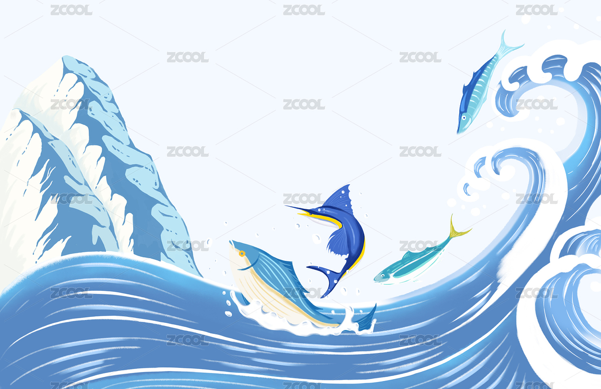 海洋与鱼类和冰山（主预览-6803935） - 未分类 - 站酷设计师g199292hou原创素材 - 站酷ZCOOL