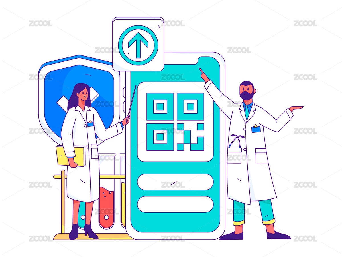 醫(yī)生為病人體檢扁平矢量概念運營手繪插畫（主預(yù)覽-3479144） - 未分類 - 站酷設(shè)計師王踢踢原創(chuàng)素材 - 站酷ZCOOL