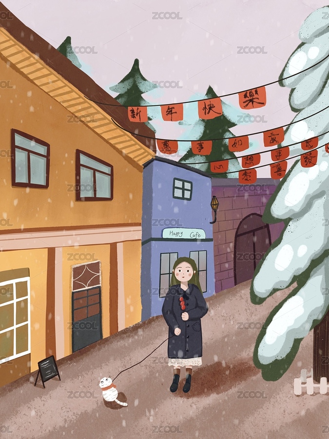 新年插畫（主預(yù)覽-8573709） - 未分類 - 站酷設(shè)計師箏zheng原創(chuàng)素材 - 站酷ZCOOL