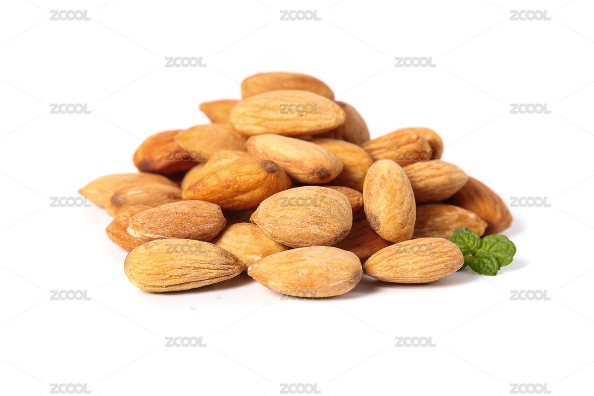 白底上放着一堆加州巴旦木仁（主预览-6683976） - 未分类 - 站酷设计师PAOPAO摄影工作室原创素材 - 站酷ZCOOL