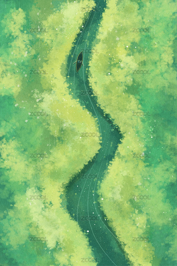 春天情侶乘著小舟沿河流春游（主預(yù)覽-7541718） - 未分類 - 站酷設(shè)計師知之一原創(chuàng)素材 - 站酷ZCOOL