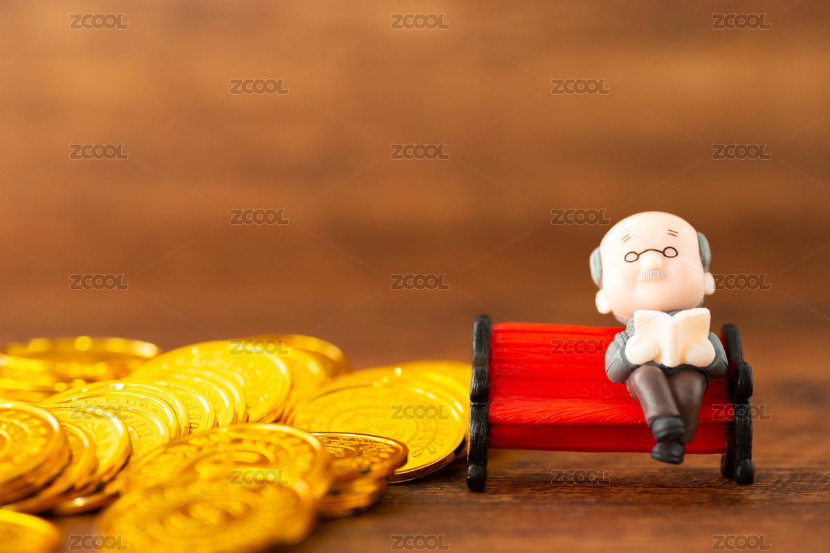 在桌子上的老年人與金幣，養(yǎng)老概念（主預(yù)覽-4176155） - 未分類 - 站酷設(shè)計師林滿恩原創(chuàng)素材 - 站酷ZCOOL