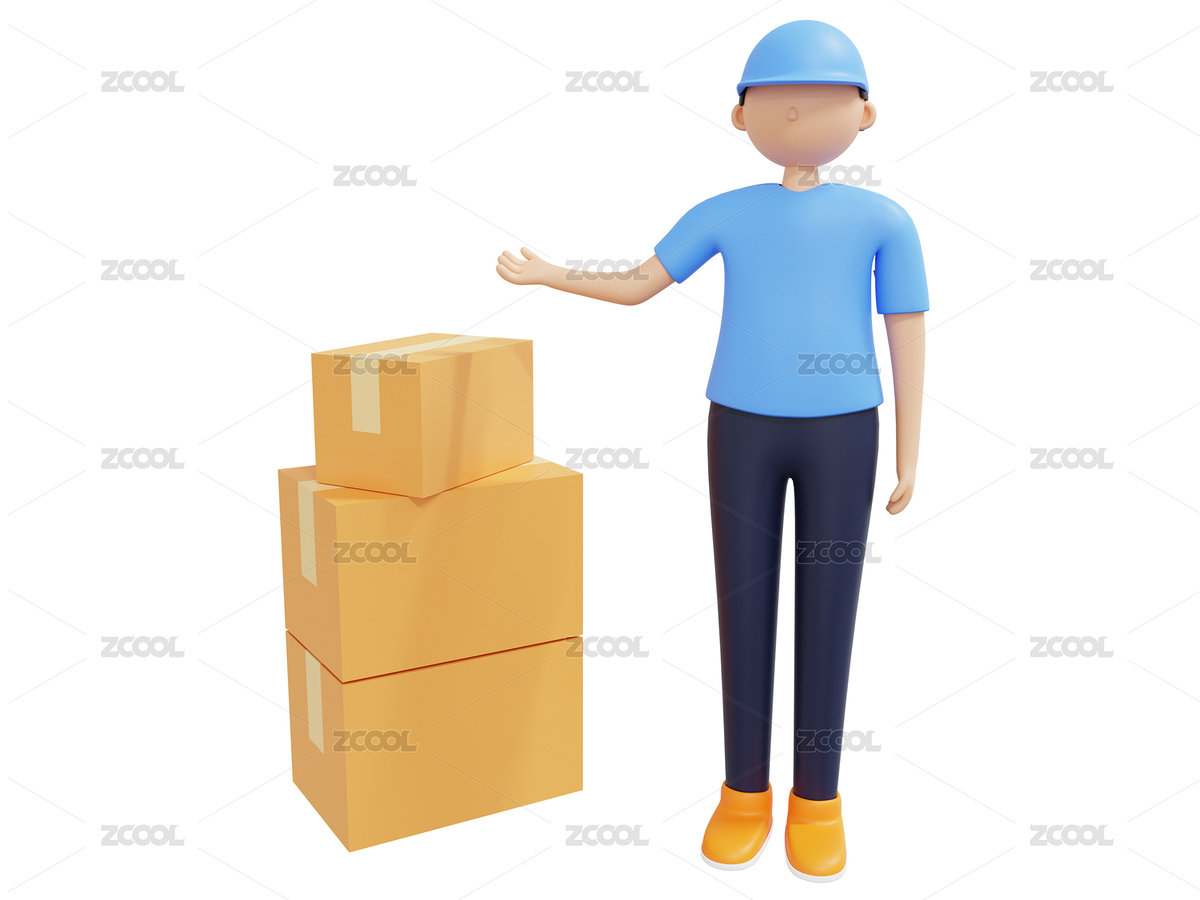 3D物流速遞配送投遞員快遞箱（主預(yù)覽-5945168） - 未分類(lèi) - 站酷設(shè)計(jì)師h5efD8cyQR原創(chuàng)素材 - 站酷ZCOOL