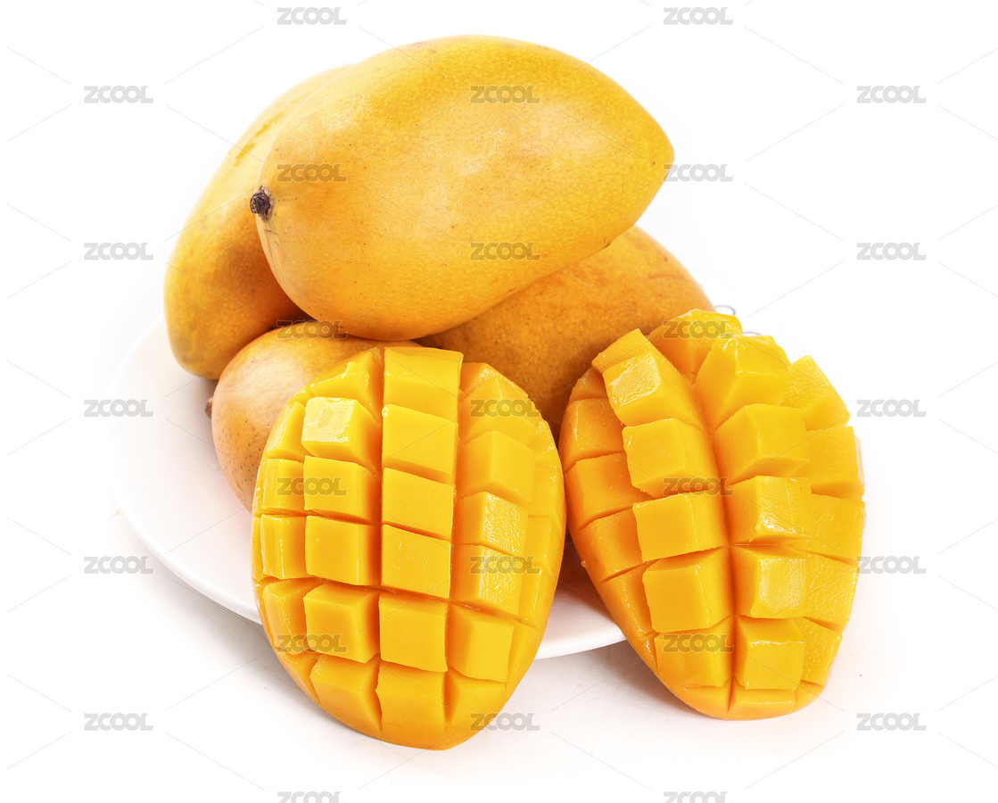 白底上放着一盘海南小台芒和小台芒果肉（主预览-4369115） - 未分类 - 站酷设计师PAOPAO摄影工作室原创素材 - 站酷ZCOOL