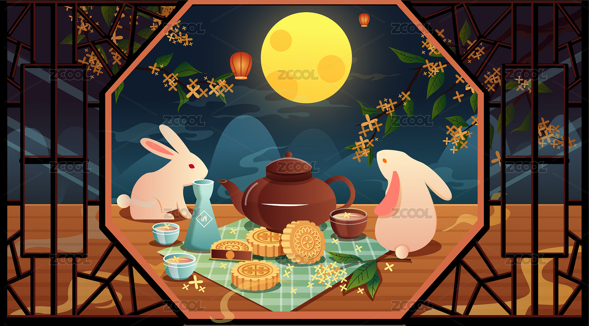 中秋节节日海报（主预览-8976353） - 未分类 - 站酷设计师迟遇原创素材 - 站酷ZCOOL