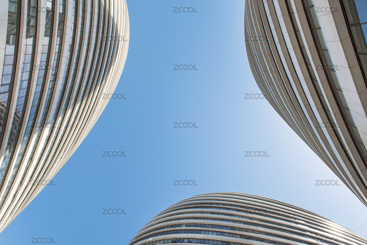 弧形的建筑頂部和藍色的天空，城市建筑圖片。（主預覽-4107522） - 未分類 - 站酷設(shè)計師wenhuiwe原創(chuàng)素材 - 站酷ZCOOL