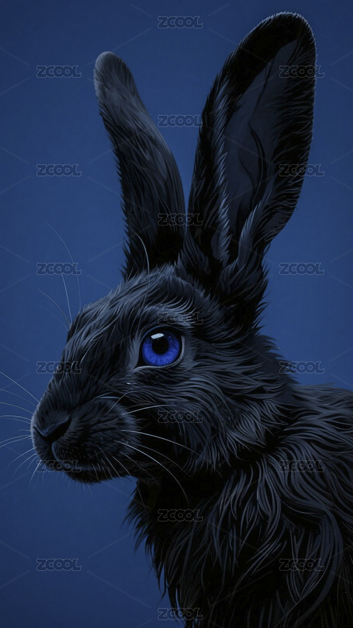藍(lán)眼黑兔的凝視（主預(yù)覽-11399083） - 未分類 - 站酷設(shè)計(jì)師旋木與光影原創(chuàng)素材 - 站酷ZCOOL