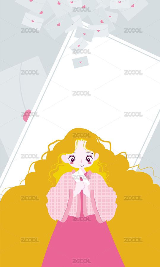 手拿信件的女孩（主預(yù)覽-6164166） - 未分類 - 站酷設(shè)計師菲呀FY原創(chuàng)素材 - 站酷ZCOOL