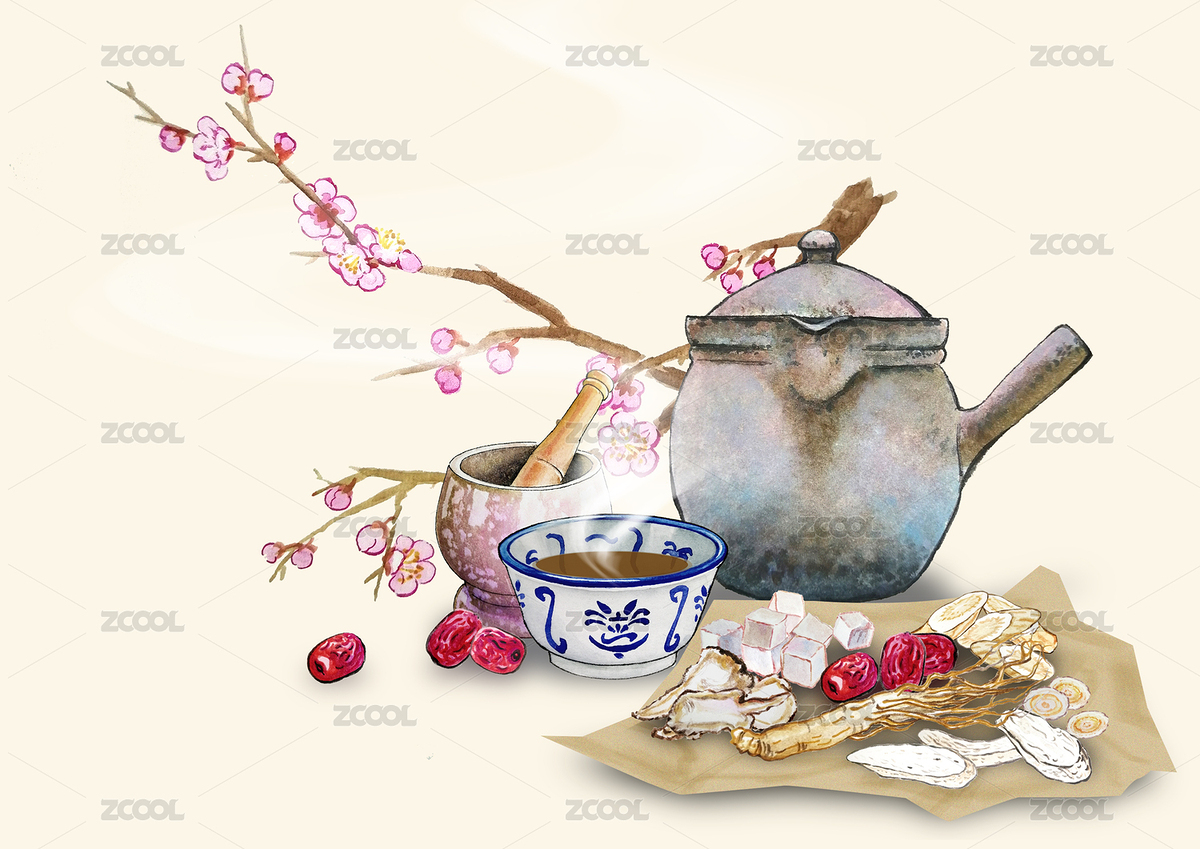 中醫(yī)養(yǎng)生膳食插圖（主預(yù)覽-4139852） - 未分類(lèi) - 站酷設(shè)計(jì)師婷水水原創(chuàng)素材 - 站酷ZCOOL
