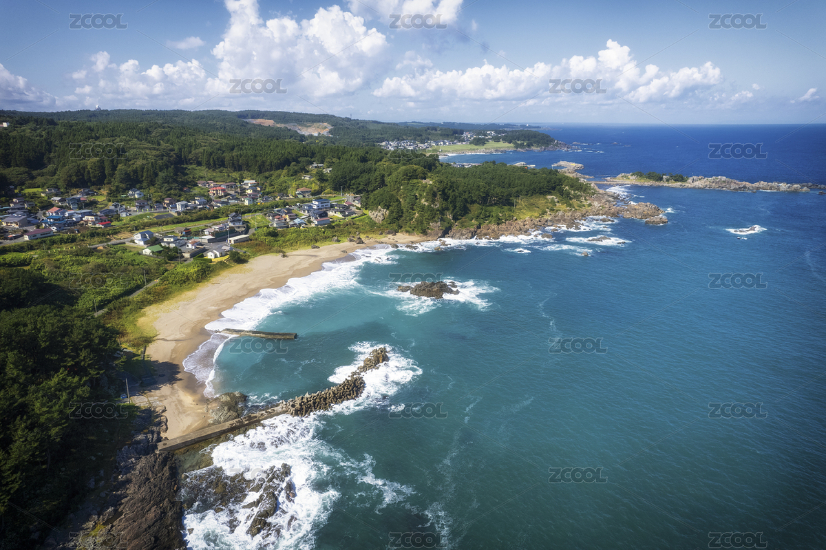 日本青森县八户种差海岸的航拍风光（主预览-12616382） - 未分类 - 站酷设计师摄影师北川原创素材 - 站酷ZCOOL