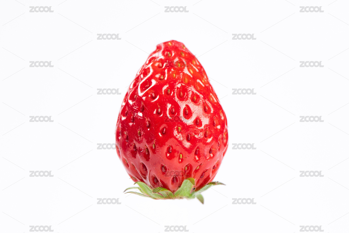 白色背景上的一个草莓特写（主预览-8717001） - 未分类 - 站酷设计师平和的总是美好的原创素材 - 站酷ZCOOL