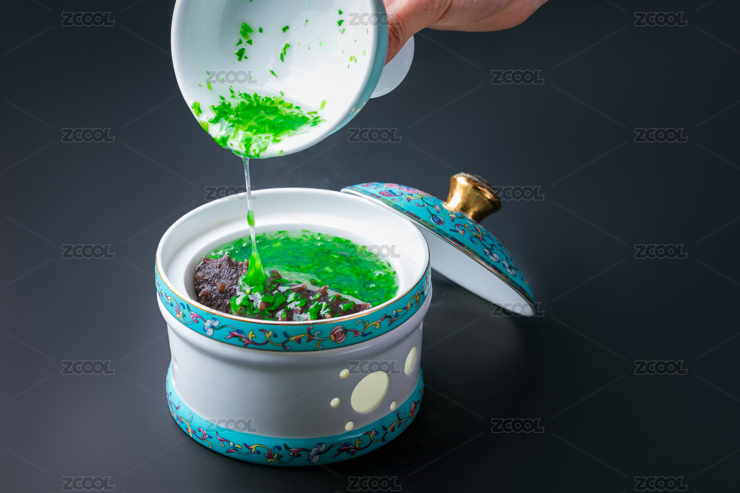 美食摄影海参盅
