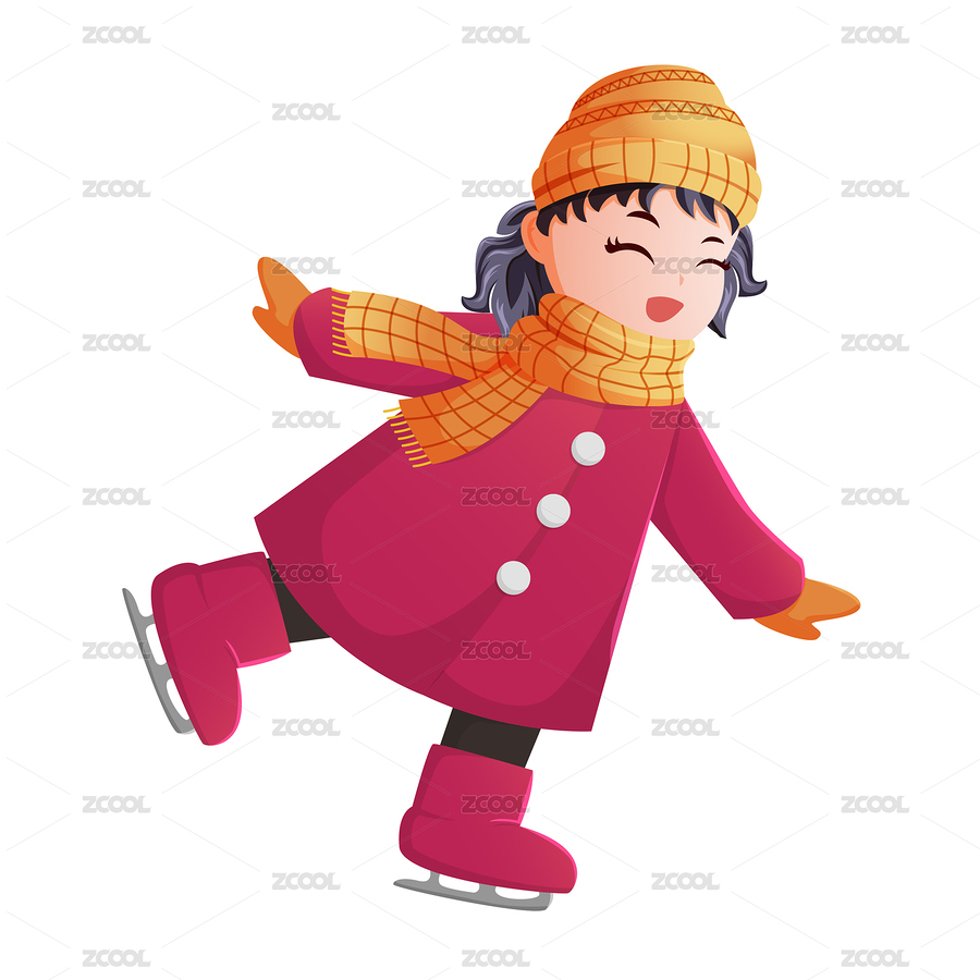 滑冰的女孩（主預(yù)覽-5062484） - 未分類 - 站酷設(shè)計(jì)師翻江倒海小土豆原創(chuàng)素材 - 站酷ZCOOL