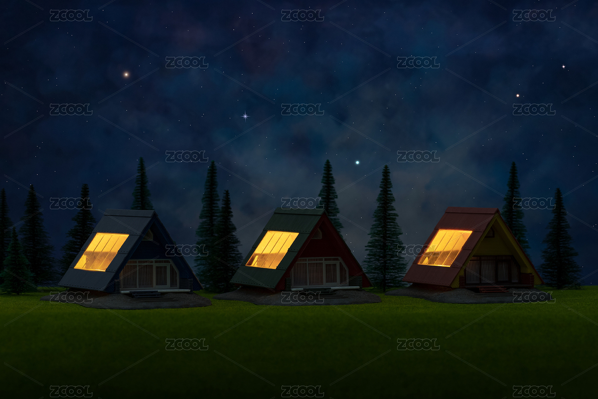 微縮攝影旅行夜景星空天窗房燈寧靜療養(yǎng)休閑度假（主預(yù)覽-3719036） - 未分類 - 站酷設(shè)計師黑白湊原創(chuàng)素材 - 站酷ZCOOL