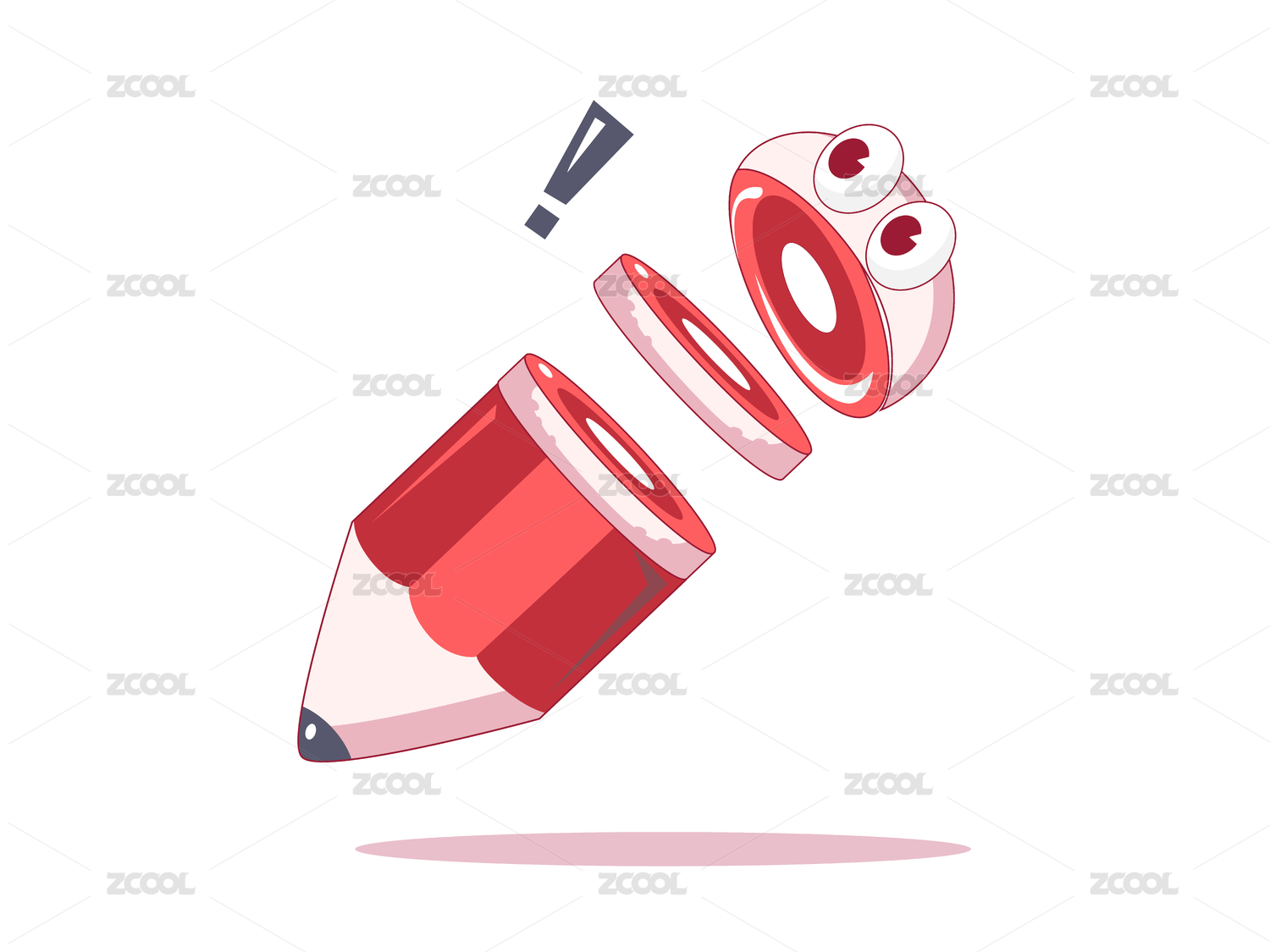 Trendy illustration pencil cartoon character潮流插画铅笔卡通人物
